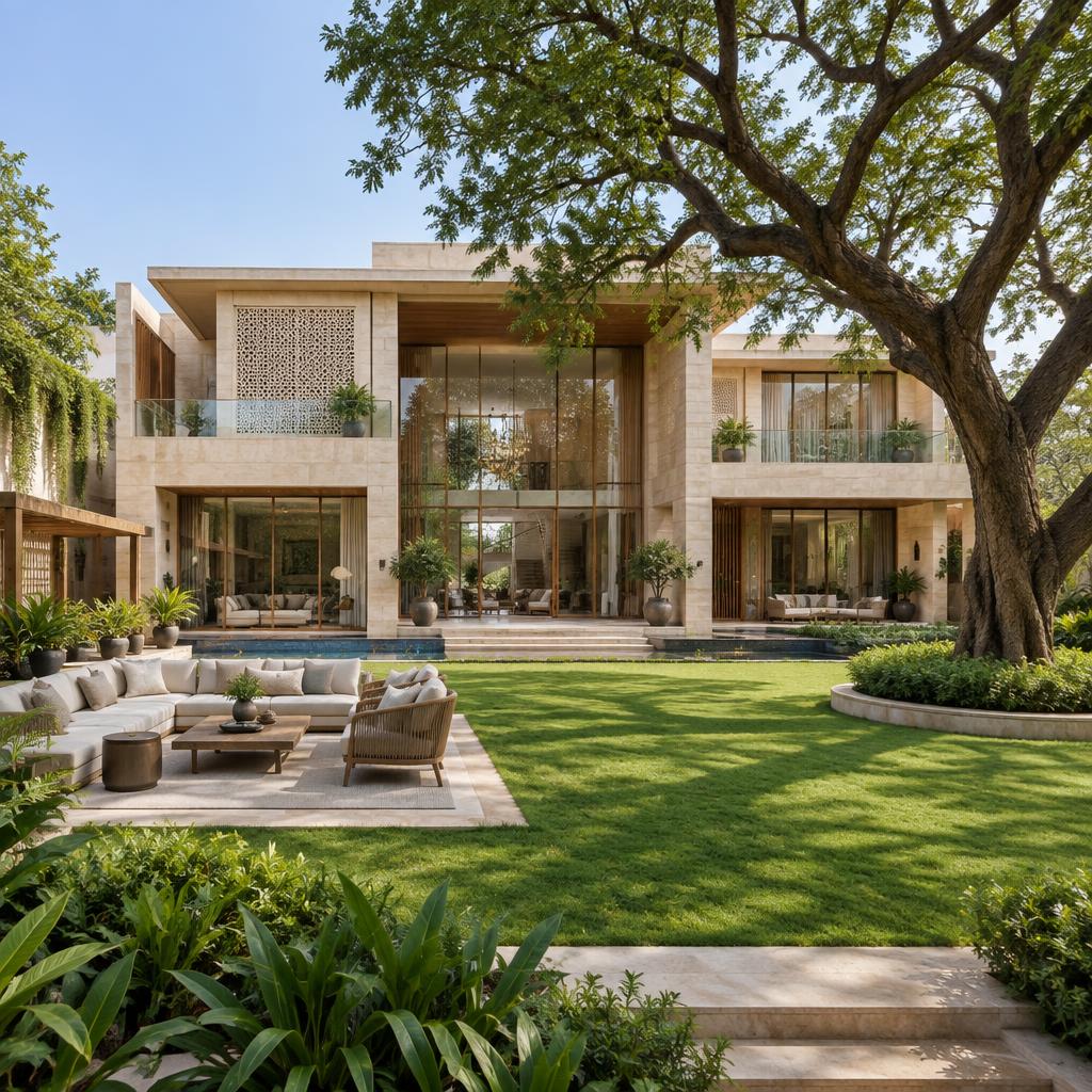 Distinct villa lifestyle inspiration for the 400 sq. yard plot option, not an approved layout